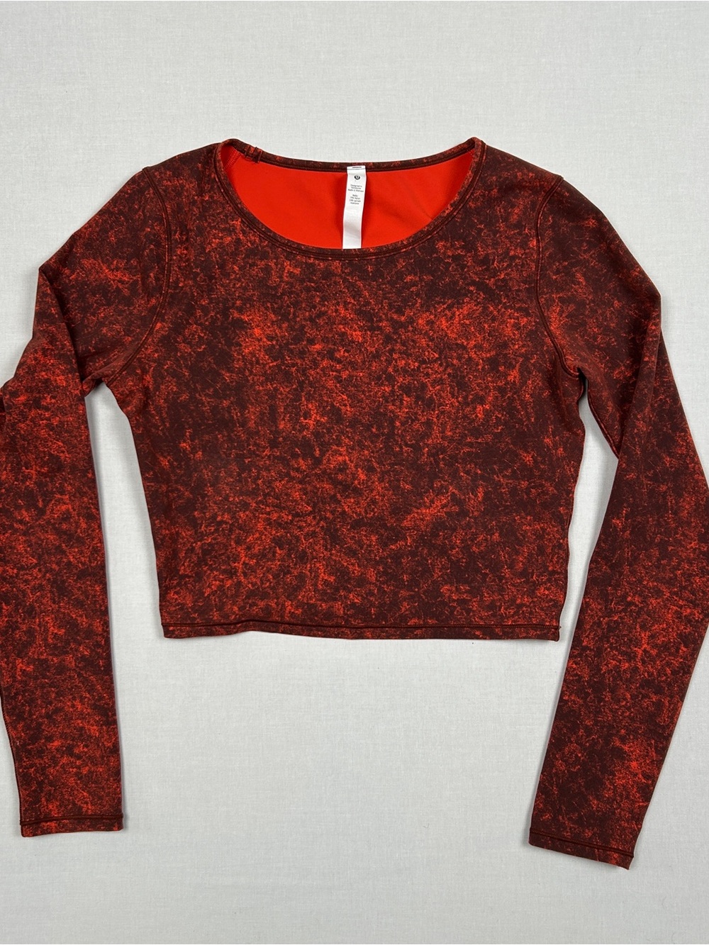Lululemon Red Marble Athletic Top
